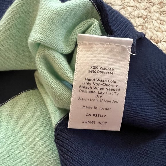 TALBOTS - Stripe Tipped-Cuff Sweater - Excellent Condition - Picture 9 of 10